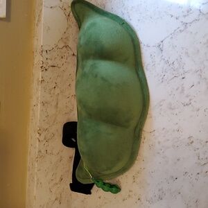 Velvet greenbag pea pod fanny pack/sling